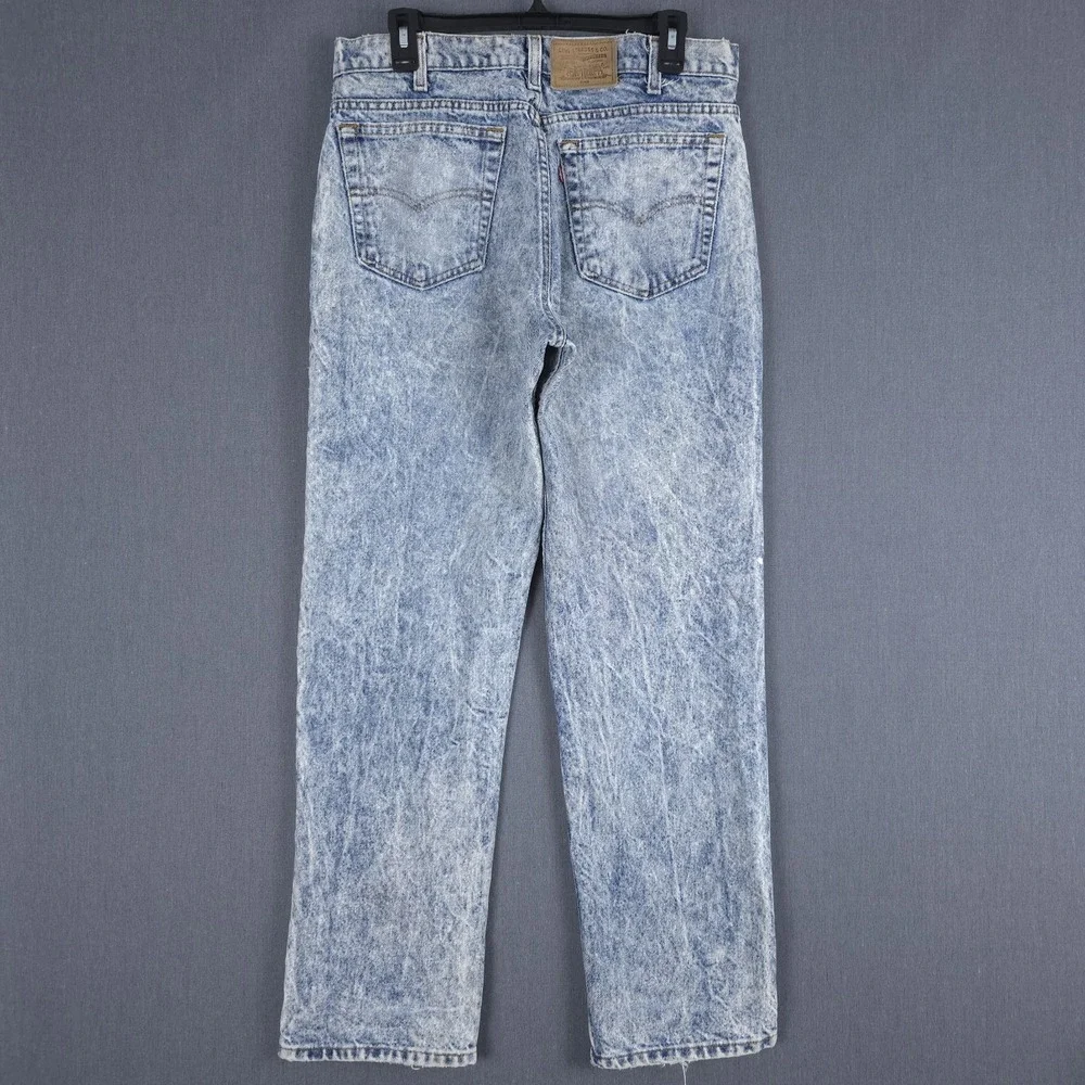 Vintage Levis 540 Jeans Mens 34x30 (Fits 32x30) Acid Wash Denim 80s USA‎ Red Tab